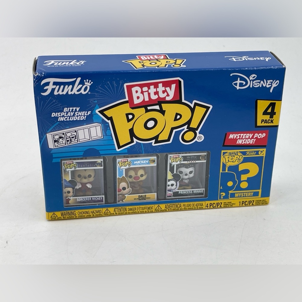 Funko Bitty Pop 4 Pack Vinyl Disney Sorcerer Mickey Dale Minnie + Mystery NIP